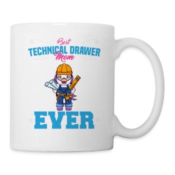 Best Technical Drawer Mom Ever Funny Archtect Gift - Tasse - Weiß - Rechts