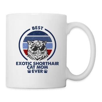Cat Mama - Chat exotique à poil court - Mug blanc - blanc - Droite