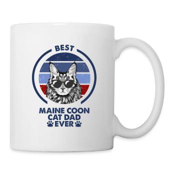 Papa chat - Maine Coon Cat - Mug blanc - blanc - Droite
