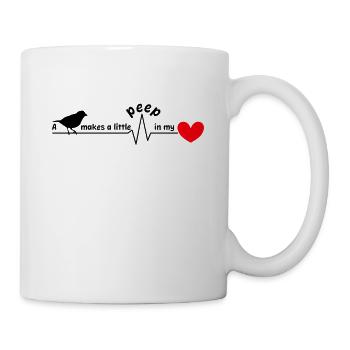 Vogel Macht Ein Kleines Piep In Meinem Herzen - Tasse - Weiß - Rechts