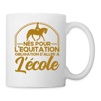Cadeau de cavalier de cheval - Mug blanc - blanc - Droite