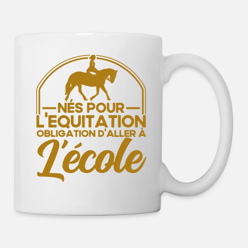 Cadeau de cavalier de cheval - Mug blanc - blanc