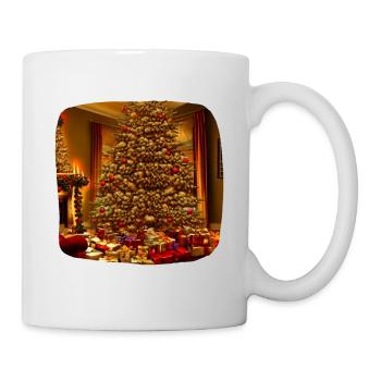 Christmas tree in the living room - Mug - white - Right