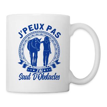 Chevaux Cavalier Cheval Cadeau - Mug blanc - blanc - Droite