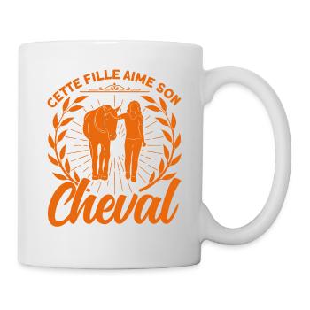 Pferde Reiten Reiter Geschenk - Tasse - Weiß - Rechts