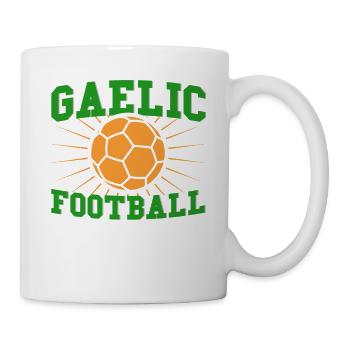 Gälischer Fußball Irischer Mannschaftssport Gälisc - Tasse - Weiß - Rechts