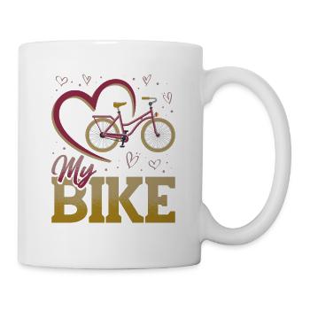 J’aime mon vélo, les amateurs de vélo - Mug blanc - blanc - Droite