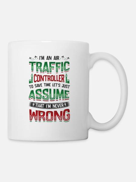 Fluglotse, Radarflugkontrolle. - Tasse - Weiß