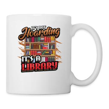 A library collector does not hoard. - Mug - white - Right