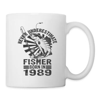 Never Underestimate Fisher Born In 1989 - Mug - white - Right