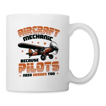 Luftfahrzeugmechaniker, Wartung Reparatur Flugzeug - Tasse - Weiß - Rechts