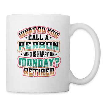 Happy employee, retired. - Mug - white - Right