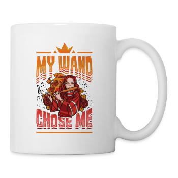 My Wand Chose, Me Flutist Marching Band, Flute. - Tasse - Weiß - Rechts