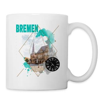Brême Allemagne City Skyline Vintage Retro - Mug blanc - blanc - Droite