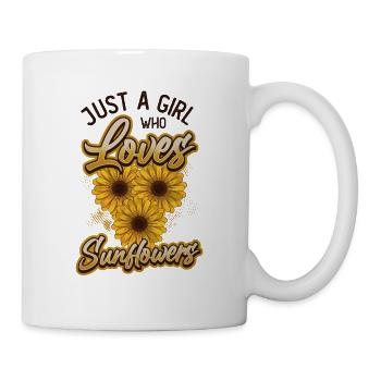 Juste une fille qui aime les tournesols. - Mug blanc - blanc - Droite