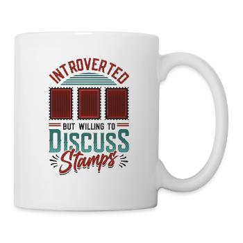 Introverted but willing to buy stamps. - Mug - white - Right