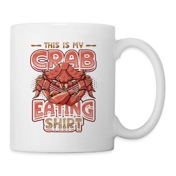 Krabben Essen. - Tasse - Weiß - Rechts