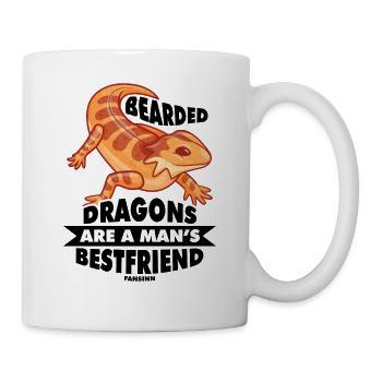 Bearded dragon Australia Terrarium Reptile - Mug - white - Right