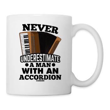 Accordéon Homme Père Grand-père - Mug blanc - blanc - Droite