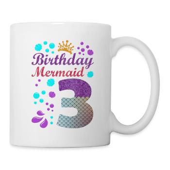 Birthday Mermaid 3 Shell Summer Vibe 3 - Mug - white - Right