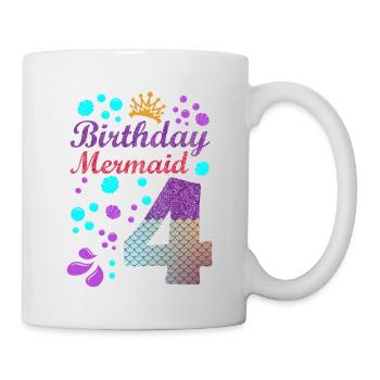 Birthday Mermaid 4 Shell Summer Vibe 4 - Mug - white - Right