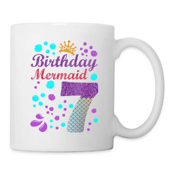 Birthday Mermaid 7 Shell Summer Vibe 7 - Mug - white - Right