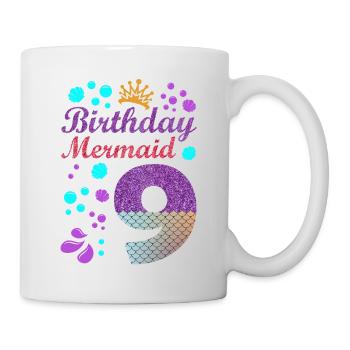 Birthday Mermaid 9 Shell Summer Vibe 9 - Mug - white - Right