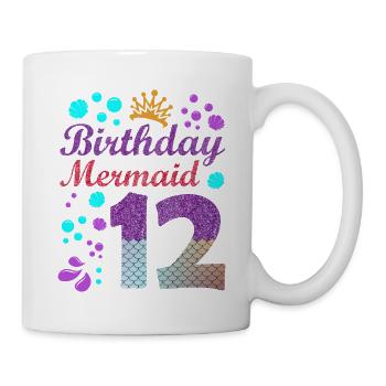 Birthday Mermaid 12 Shell Summer Vibe 12 - Mug - white - Right