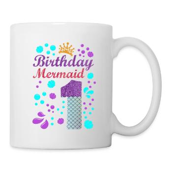 Birthday Mermaid 1 Shell Summer Vibe 1 - Mug - white - Right
