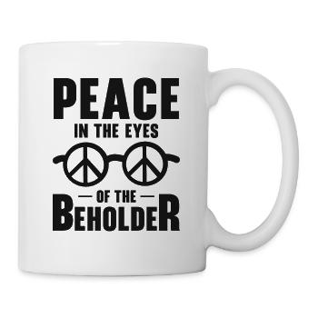 Peace Sign Vintage Glasses Peace Lover Positivity - Mug - white - Right