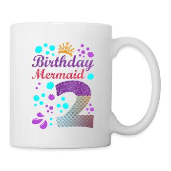 Birthday Mermaid 2 Shell Summer Vibe 2nd - Mug - white - Right