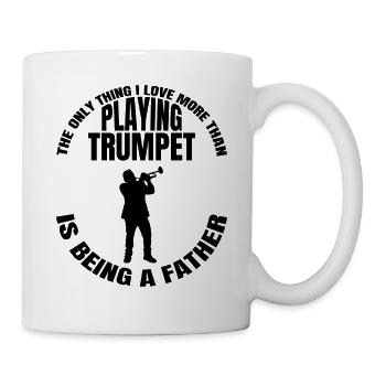 Trumpet Instrument Funny Musician Saying Music - Mug - white - Right