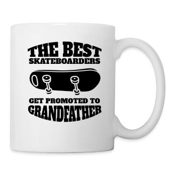 Skateboard Dad Longboard Vater Sakten Papa Skater - Tasse - Weiß - Rechts