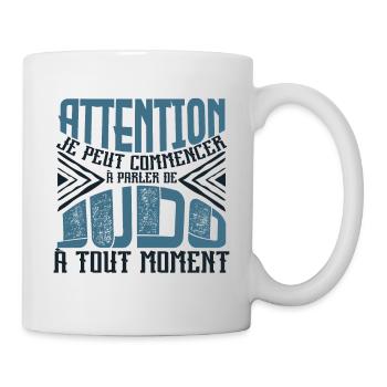 Avertissement, Judo à tout moment. - Mug blanc - blanc - Droite
