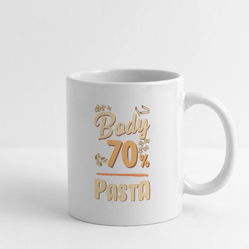 Mon corps est composé à 70% de pâtes Mug blanc