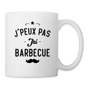 Je peux pas j'ai barbecue - Mug blanc - blanc - Droite
