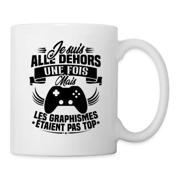 Humour cadeau console graphisme jeux vidéo - Mug blanc - blanc - Droite