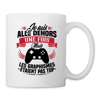 Humour cadeau console graphisme jeux vidéo - Mug blanc - blanc - Droite