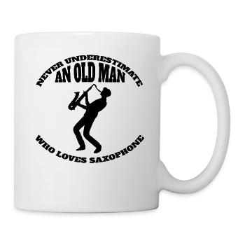 Saxophonist Saxophone Music Instrument Saxophone - Mug - white - Right