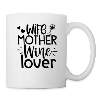 Épouse Mère Amateur de vin - Mug blanc - blanc - Droite