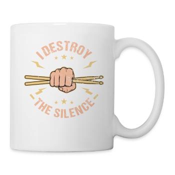 Batterie, Musician Band Batteur Batteur - Mug blanc - blanc - Droite