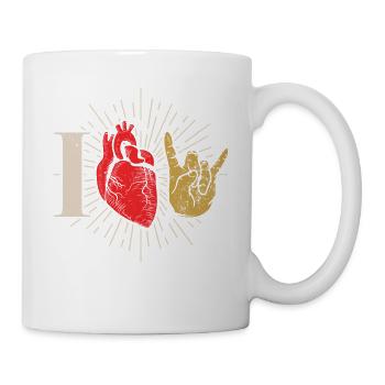 Rock and Roll Death Metal, Heavy Rock, Hard Metal - Mug blanc - blanc - Droite