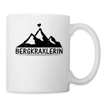Berg Herz Alpen Wandern Alpenherz - BERGKRAXLERIN - Tasse - Weiß - Rechts