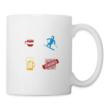 Ski Racing Skiers Downhill Skiing - Mug - white - Right