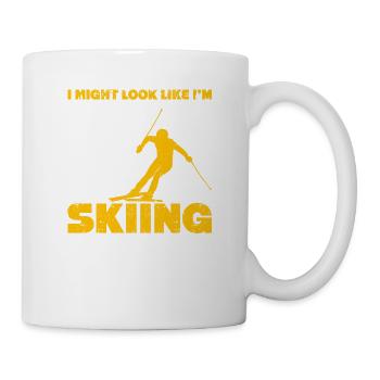 I Might Look Like I'm Listening Ski Funny Ski - Mug - white - Right