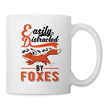Easily distracted by Foxes Fuchs - Mug - white - Right