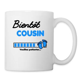 Bientôt Cousin Annonce grossesse - Mug blanc - blanc - Droite