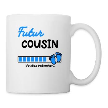 Annonce grossesse futur Cousin - Mug blanc - blanc - Droite