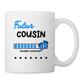 futur Cousin cadeau naissance - Mug blanc - blanc - Droite
