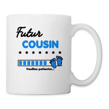 futur Cousin cadeau naissance - Mug blanc - blanc - Droite